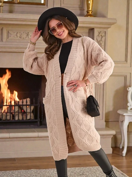 Royalfashion Gestrickter Damen-Poncho-Pullover