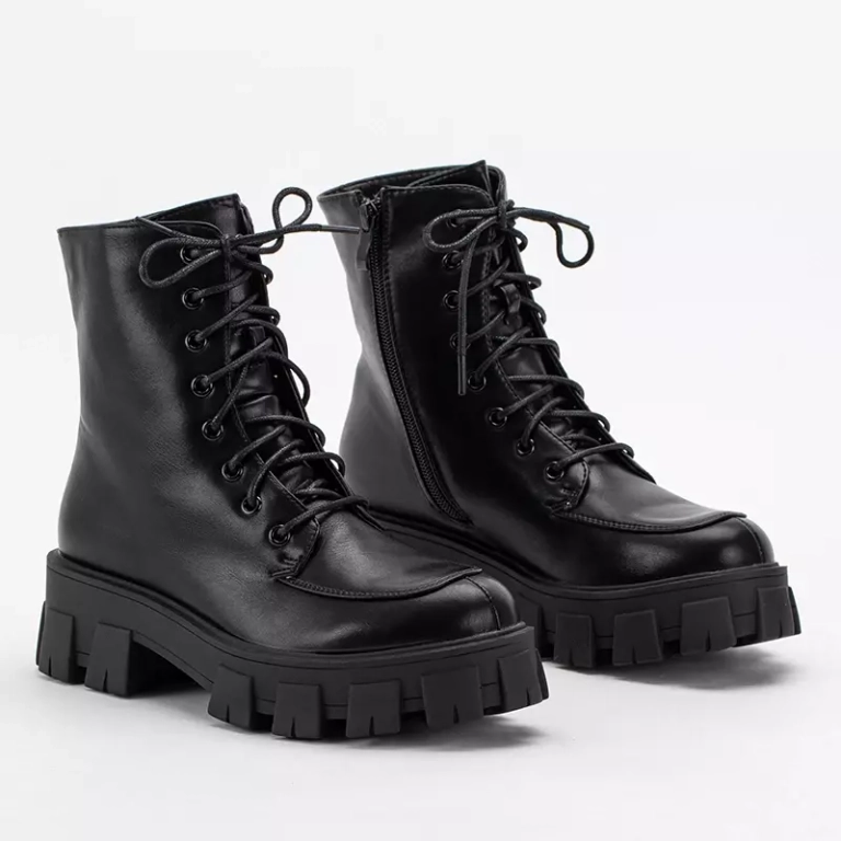 OUTLET Schwarze Damen-Taschen mit flachem Absatz Sinila - Schuhe