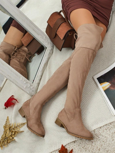 Damen Overknee-Stiefel Denvoria aus Eco-Wildleder