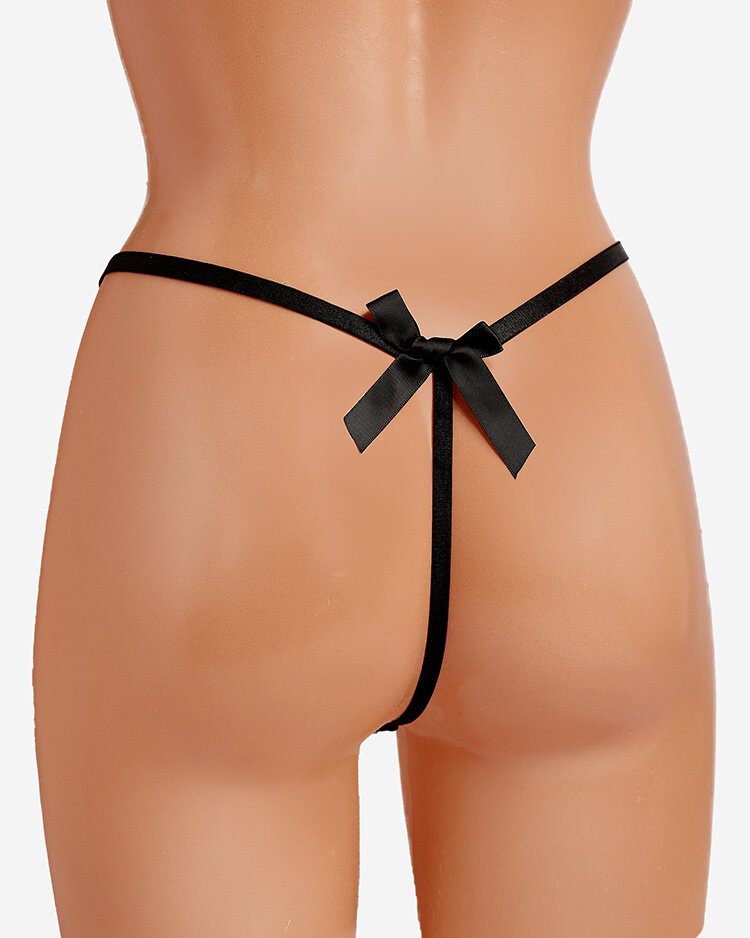 Royalfashion Schwarzer Spitzentanga für Damen