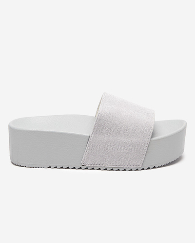 Graue Damensandalen auf hohem Plateau Patti - Footwear