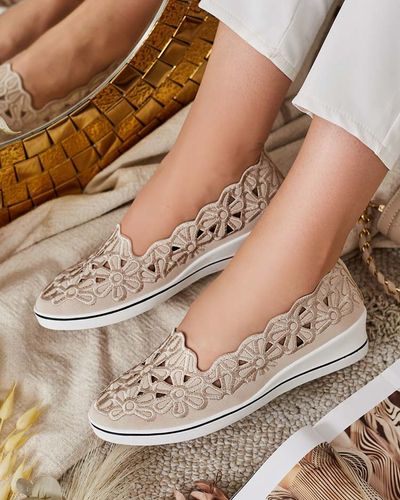 Royalfashion Damen Halbschuhe mit niedrigem Absatz Dellio