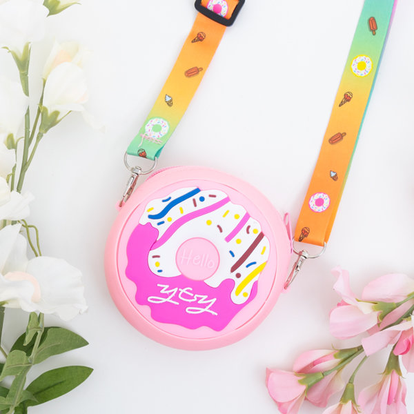 Rosa Handtasche mit Donut - Handtaschen