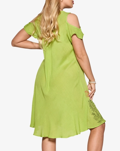 Grünes Damen-Strandkleid Tagesdecke - Kleidung