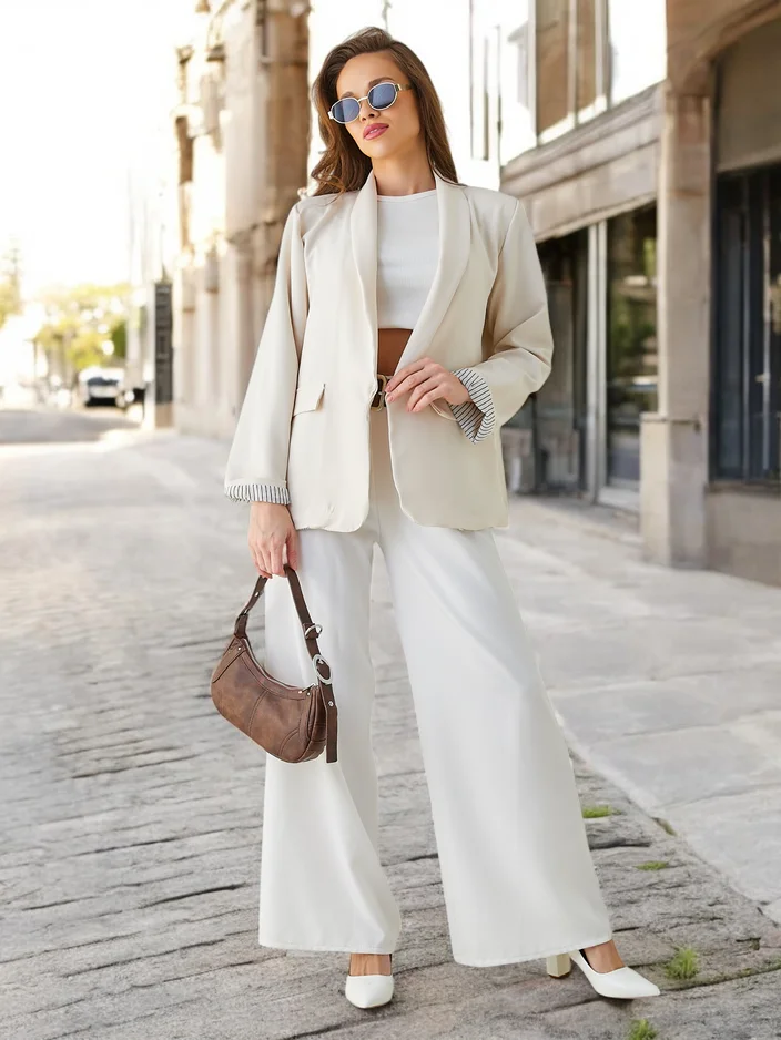 Royalfashion Damenblazer ohne Verschluss Elegantes