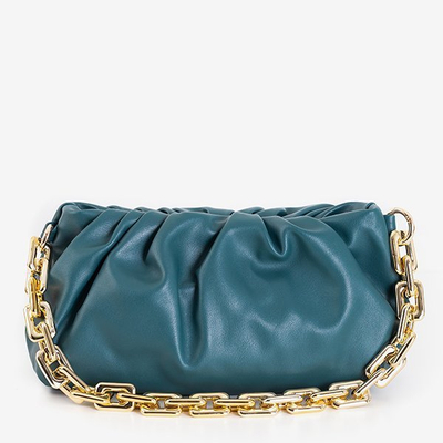 Blaue Geldbörse mit Raffen - Handtaschen