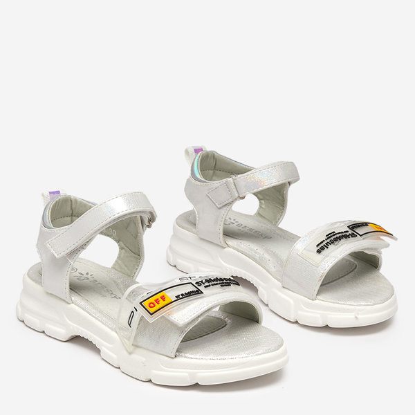 Silber glänzende Sandalen für Mädchen Lorij - Schuhe