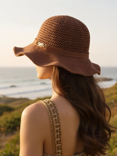 Royalfashion Damenhut mit wellenförmiger Krempe Wave Breeze