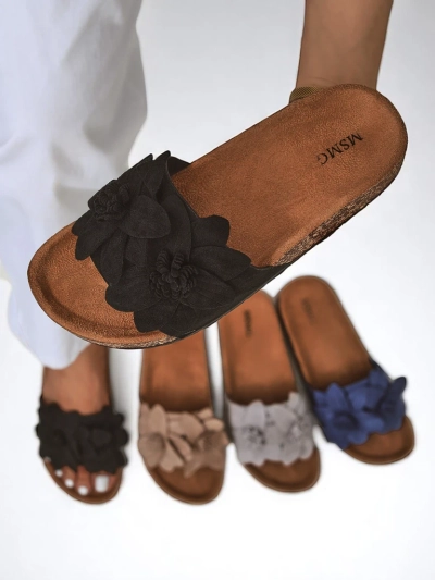 Royalfashion Damen Sandalen mit Blumen Foules