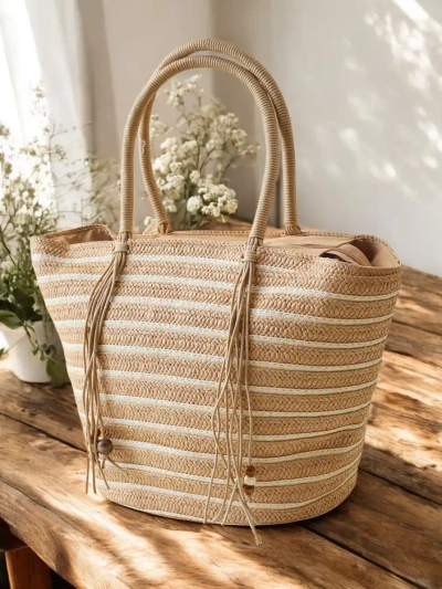 Royalfashion Große Strohtasche für Frauen