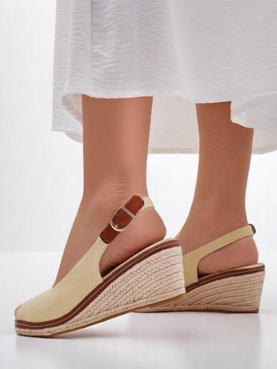 Royalfashion Damen Keil sandals offene Zehen Tafenis