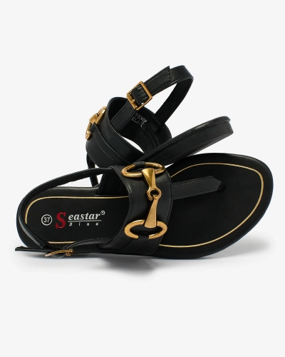 Royalfashion Damen Flip-Flop-Sandalen in schwarz Imonel