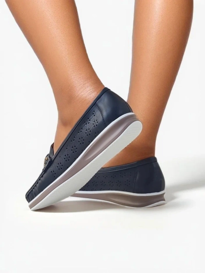 Royalfashion Damen perforierte Mokassins Cerro