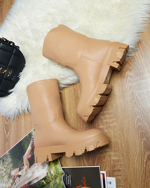 Damen-Stiefelette zum Hineinschlüpfen mit kamelfarbener Mekira-Isolierung - Footwear