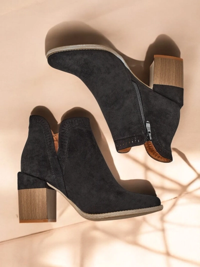 Royalfashion Damen Stiefeletten auf einem Pfosten Vettot