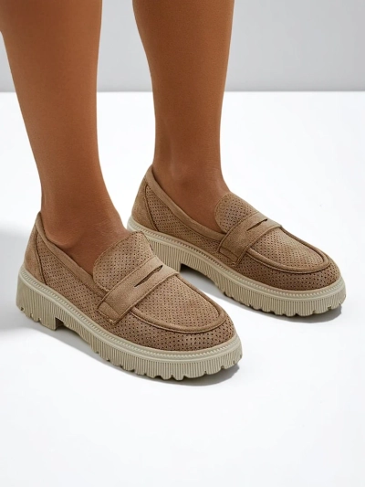 Royalfashion Damen-Eco-Suede-Mokassins Dunes