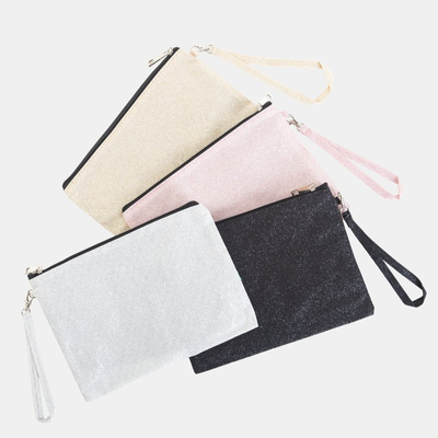 Schwarze Kosmetiktasche mit Glitzer - Handtaschen