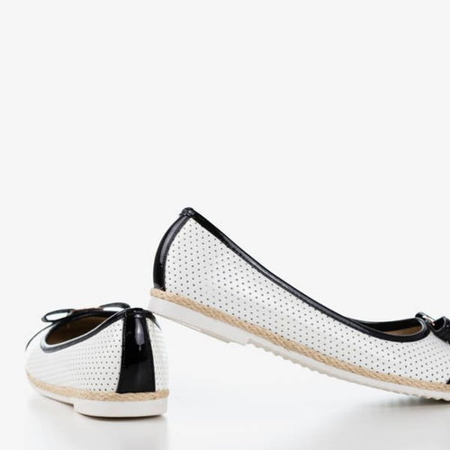 Балетки чорного та білого кольору з ажурною верхньою частиною Belsta - Взуття 1