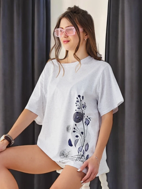 Royalfashion Жіноча бавовняна футболка з принтом