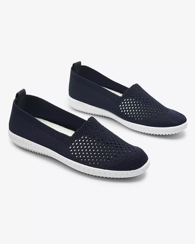Durchbrochene navyblaue Stoffsneakers Sadola - Footwear