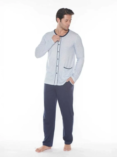 Royalfashion Baumwolle Herrenpyjama mit Print