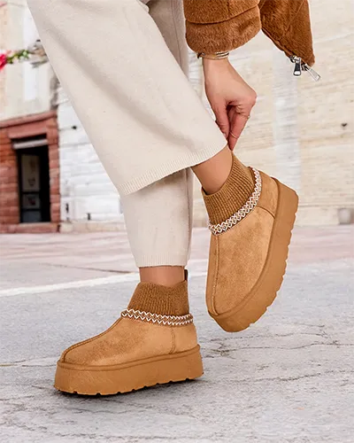 Royalfashion Kurze Damen Schneestiefel Nananna