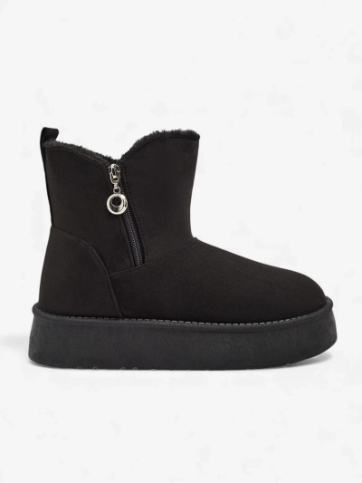 Aurora Damenstiefeletten Schwarz aus Öko-Leder für den Winter