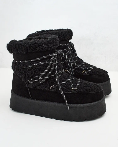 Royalfashion Damen-Schneestiefel zum Schnüren Evonie