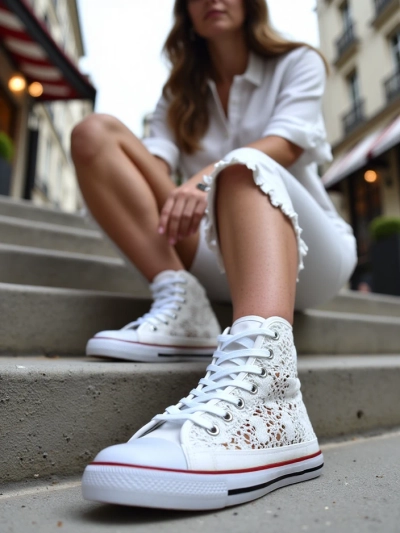 Royalfashion Damen perforierte Sneakers Limme