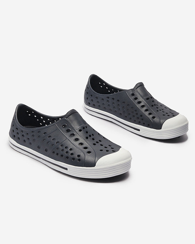 Marineblaue durchbrochene Kinder-Sneakers aus Gummi Jiteri - Footwear