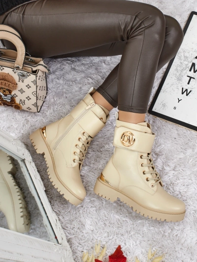 Damen Worker Boots mit Verzierungen Lorice