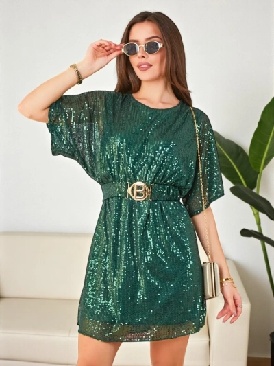 Royalfashion Damenkleid mit Pailetten