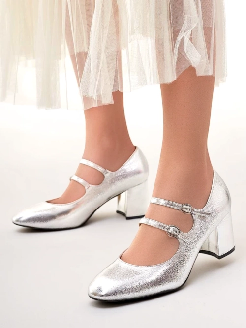Royalfashion Жіночі туфлі на блоці з лакованої шкіри з ремінцями Ovinna