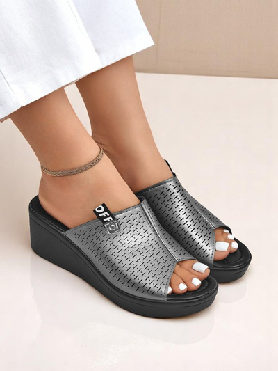 Royalfashion Damen Pantoletten mit Keilabsatz Luna Wedge