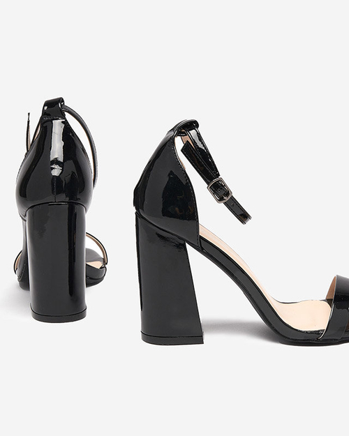 Чорні жіночі босоніжки на стовпі Whopso - Footwear