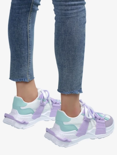 Royalfashion Damen Sport Sneakers mit Gummieinsätzen Bubble