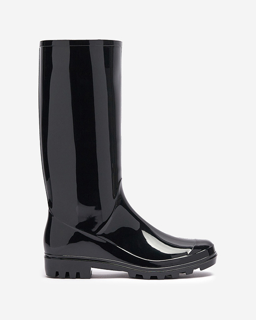 Чорні жіночі веллінгтони до коліна Viopo- Footwear