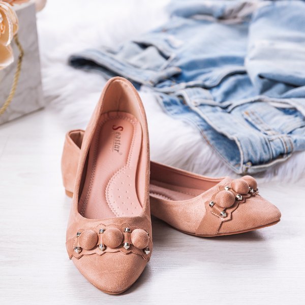 Dunkelrosa Ballerinas mit Aya-Dekor - Schuhe 1