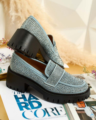 Royalfashion Damen Mokassins mit Zirkonen Epolls