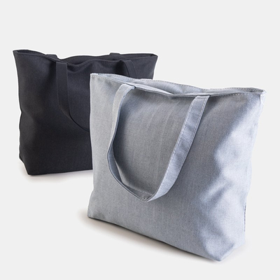Graue Umhängetasche aus Stoff - Handtaschen