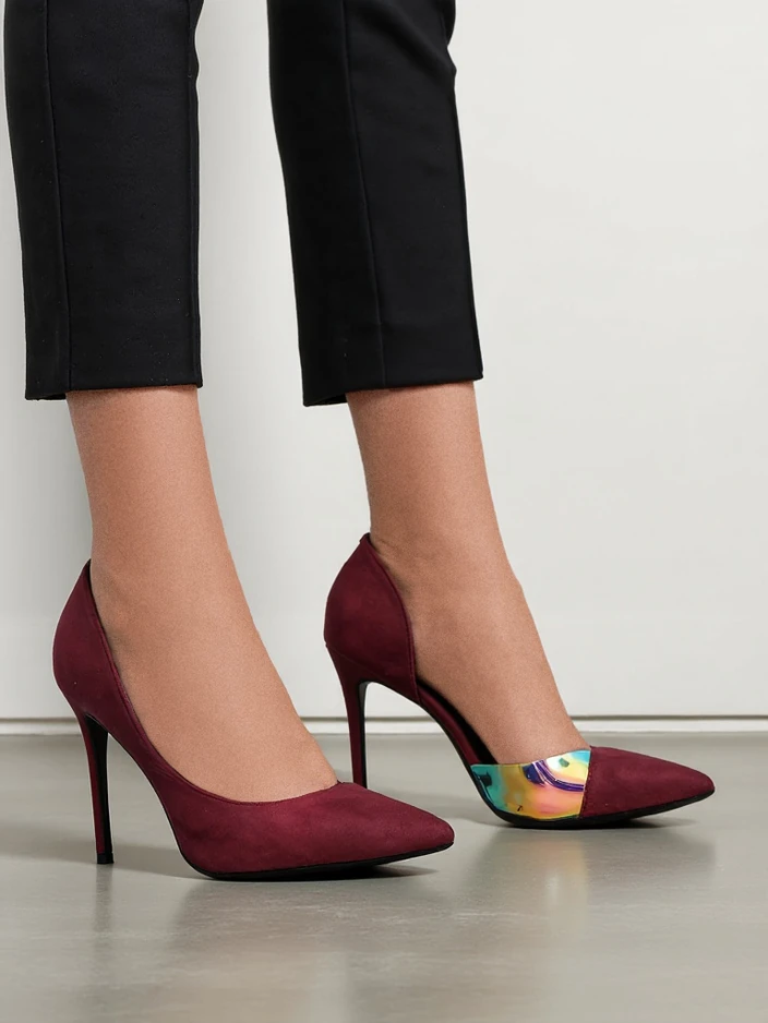 Royalfashion Damenpumps mit einer Schleife und holografischem Einsatz Dremtru