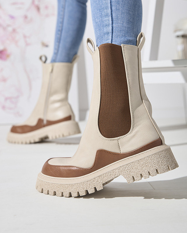 Beige-camel Damenstiefel Dorila - Footwear