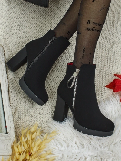 Damen Stiefeletten aus Öko-Leder mit Blockabsatz Marellin