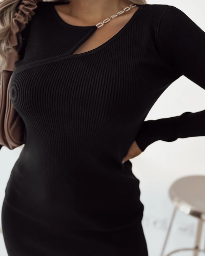 Жіноча міні-сукня Royalfashion чорного кольору