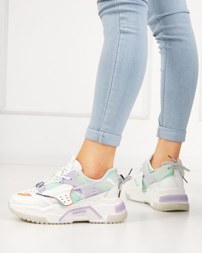 OUTLET Damen Sportschuhe, Turnschuhe in Weiß und Lila Xillop - Schuhe