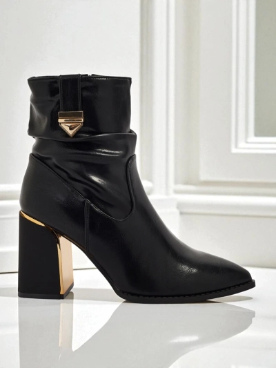 Damen Stiefeletten aus Öko-Leder mit Blockabsatz AshenPurl