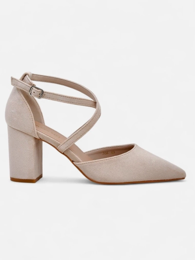 Royalfashion Damen-Pumps aus ökofreundlichem Wildleder mit Riemchen Kanastru