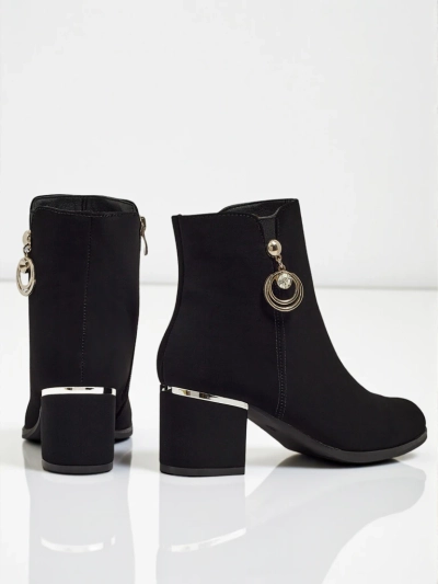 Damen Stiefeletten Öko-Leder mit Blockabsatz Norevaya