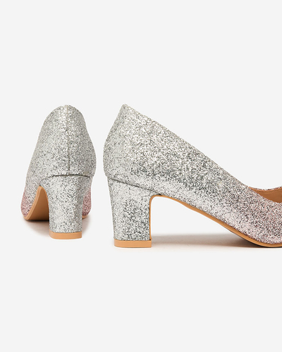 Royalfashion Silber-rosa Damen Yapunni Stiletto-Pumps