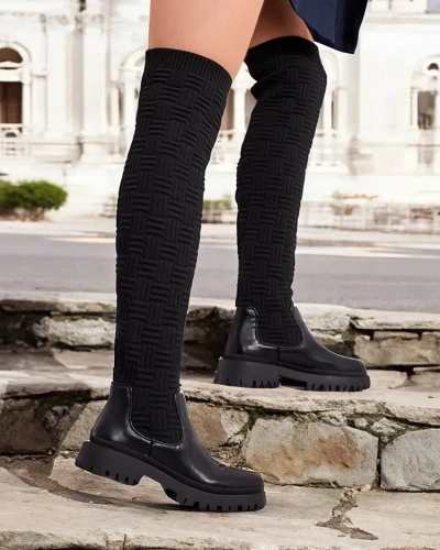 Royalfashion Damen Schlupfstiefel Aruni